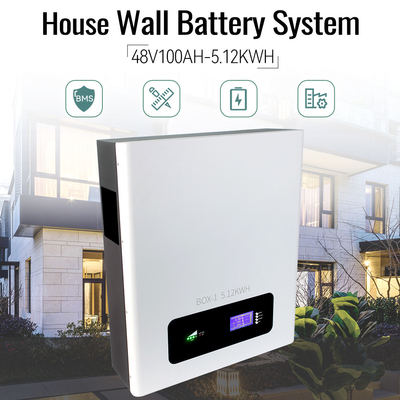 paquet de batterie au lithium du stockage de l'énergie de batterie de mur de lithium de 5kwh 48V 100Ah 51.2v LiFePO4