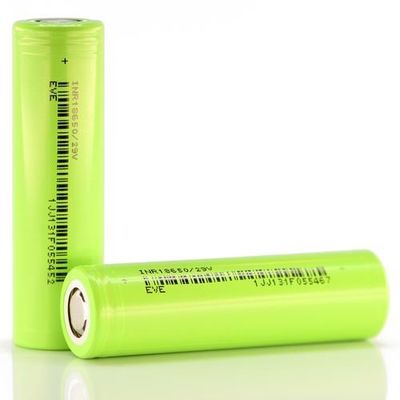 18650 cellules d'ion des cellules de batterie 2900mAh 3.7V NCM EVE Lithium vert clair pour Ebike