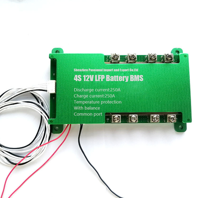 tenue 40v de port de la batterie BMS Screw Type Common de 4s 12v 250a Lifepo4 en série