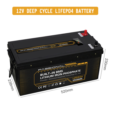 batterie de 12V LiFePO4   200Ah