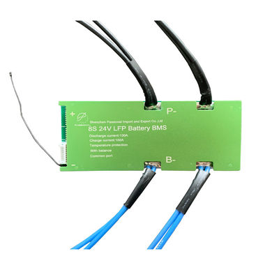 Lithium gauche commun Ion Battery Management de carte PCB Li Ion Battery BMS 8S 24V 100A